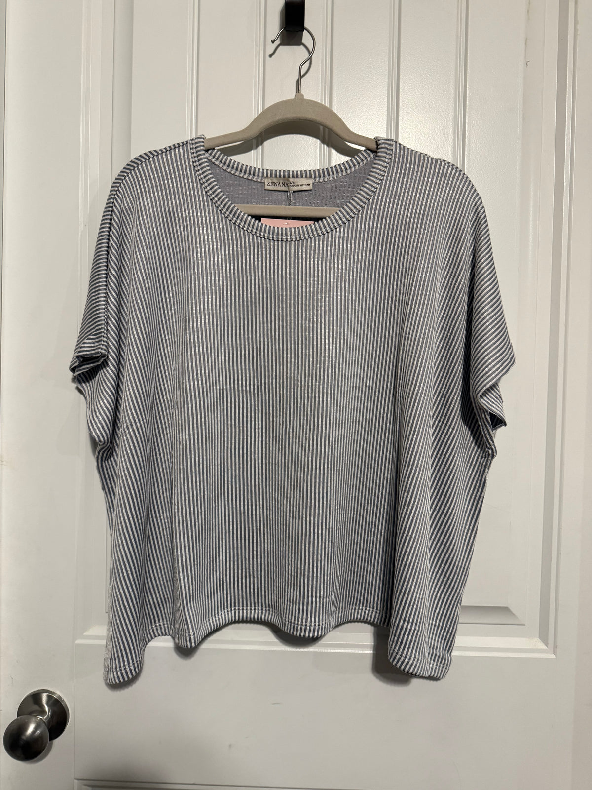 Sleet Classic Ribbed Striped Top