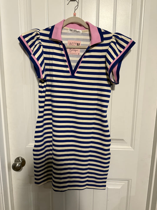 Blue Stripe Preppy Dress