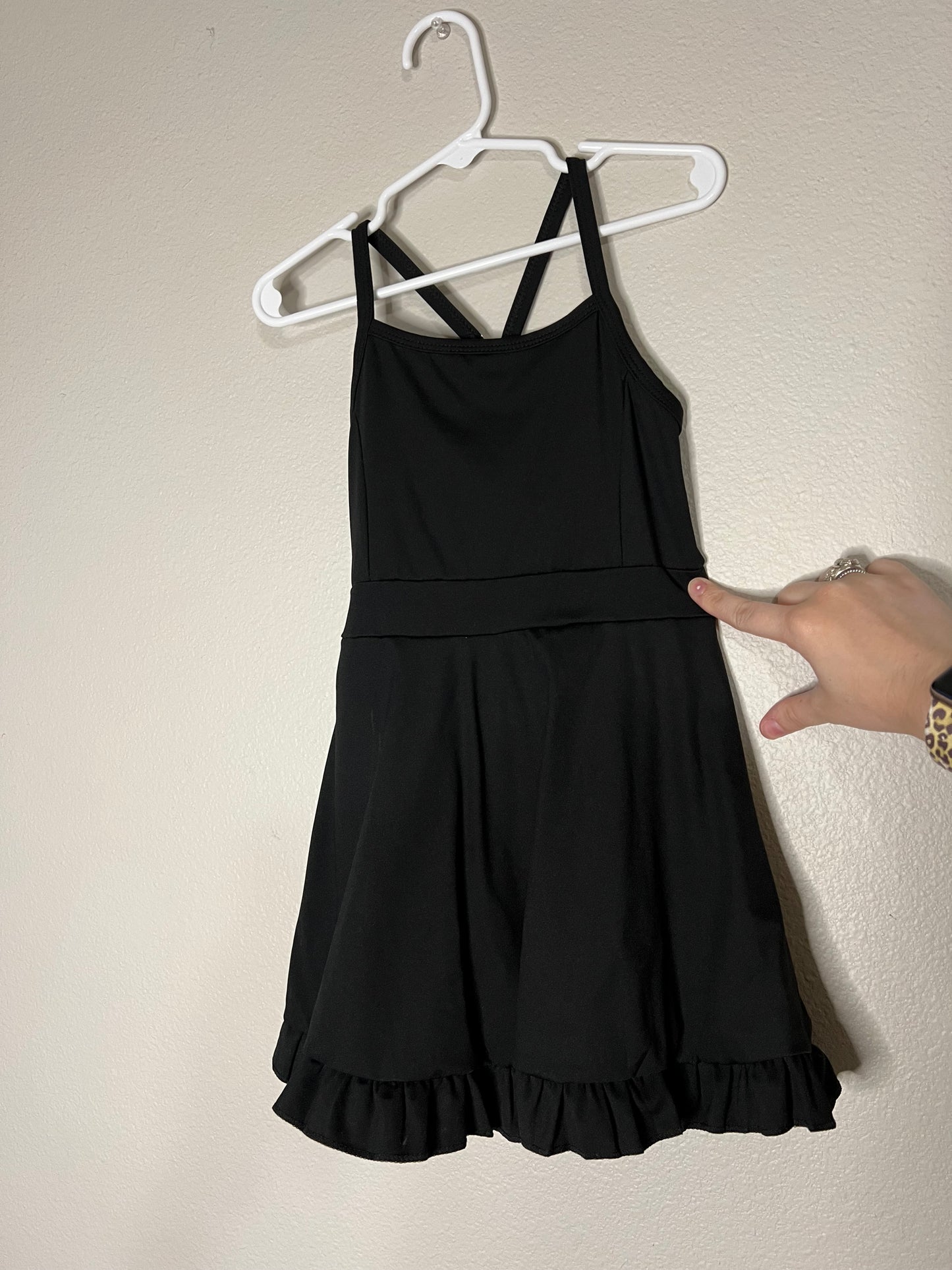 Girls Black Sporty Dress