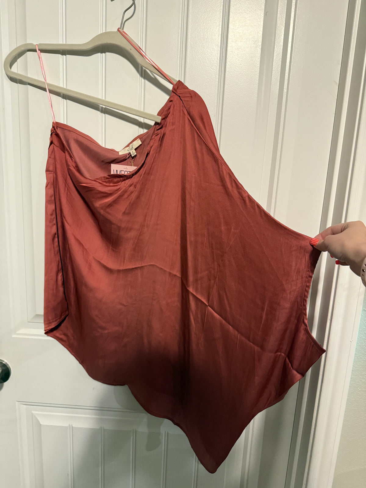 Coral One Shoulder Top