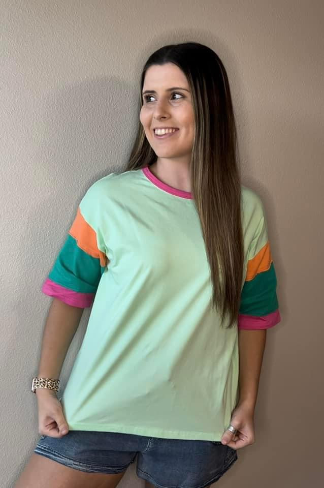 Kiwi Colorblock Tee