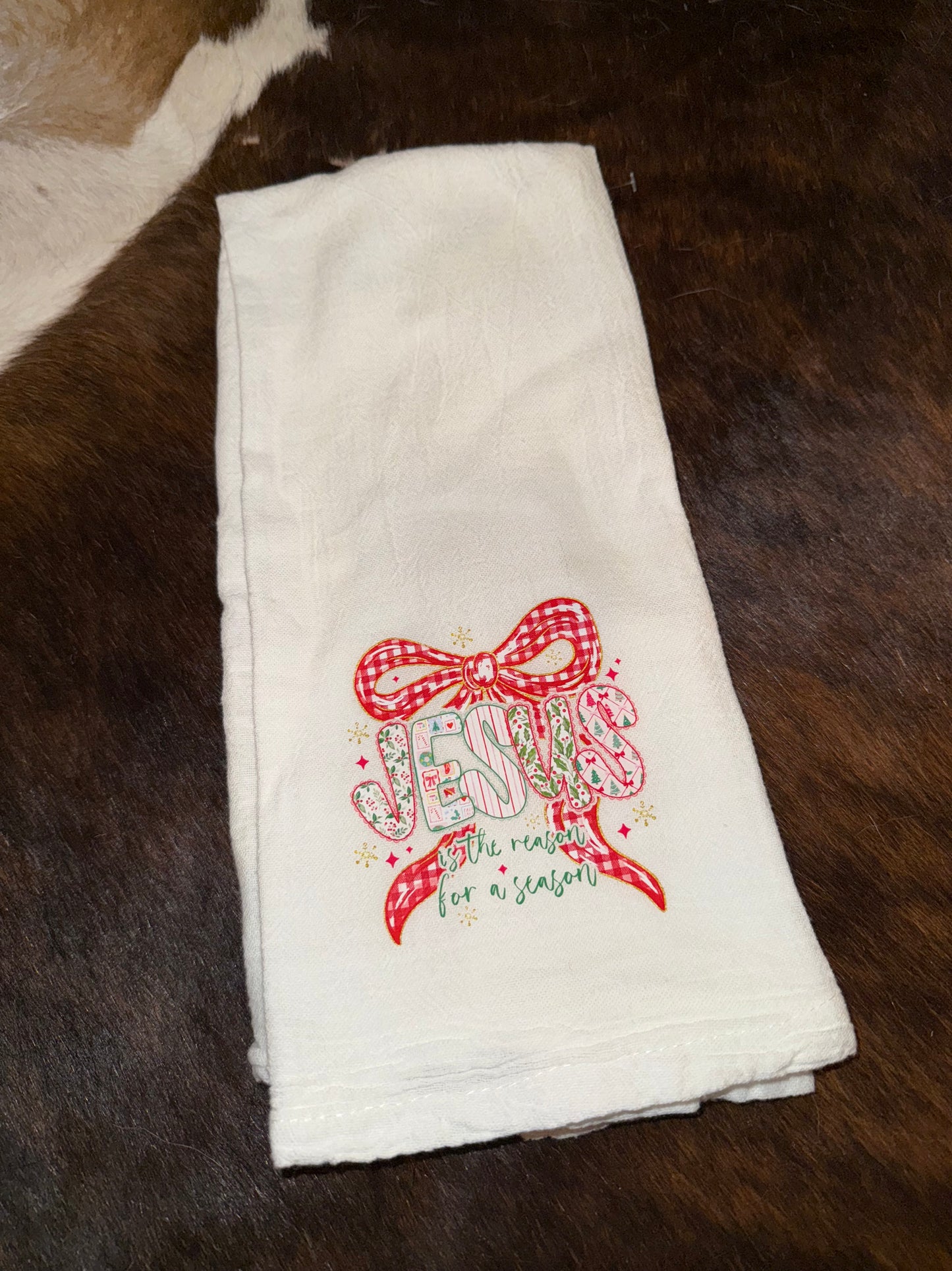 Christmas Colorful Saying Decorative Towels