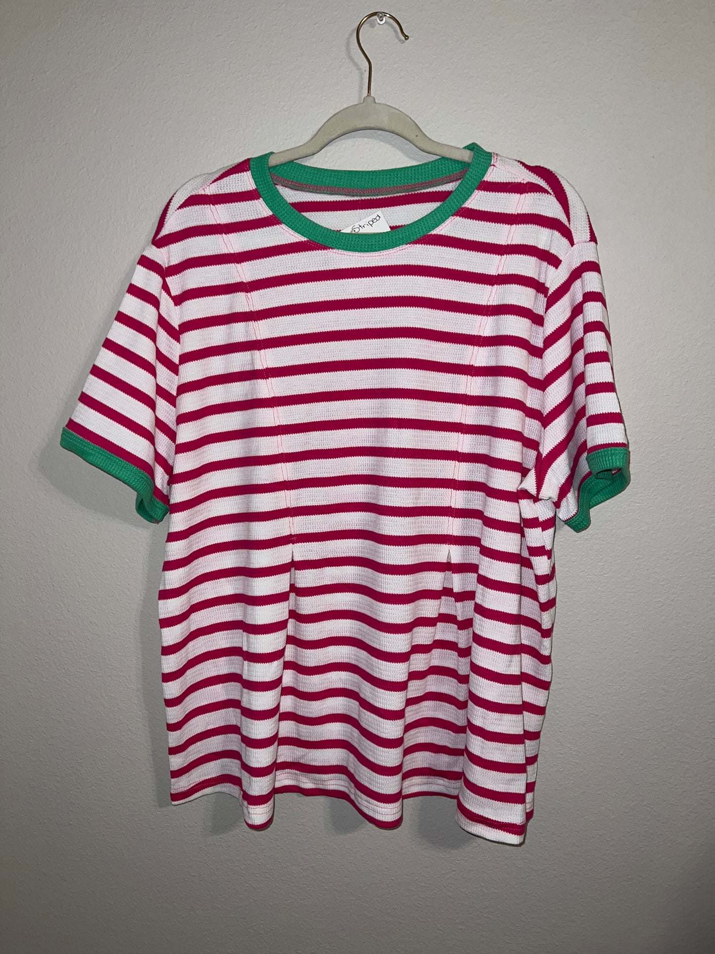 Pink Striped Top