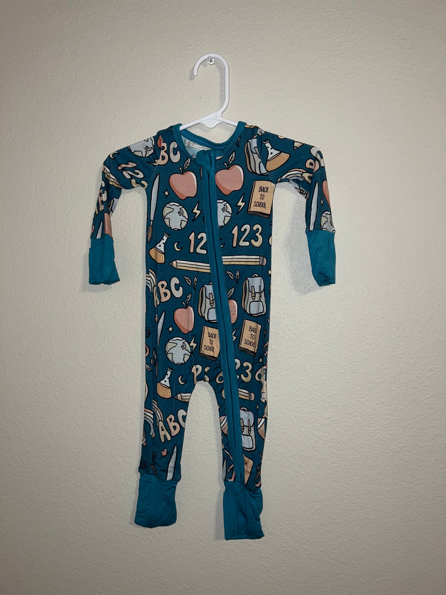 Kids Blue Back to School Bamboo Sleeper