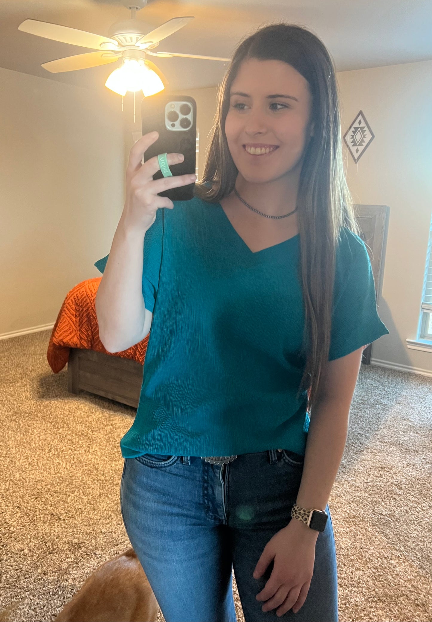 Love Blues Crinkle Tee