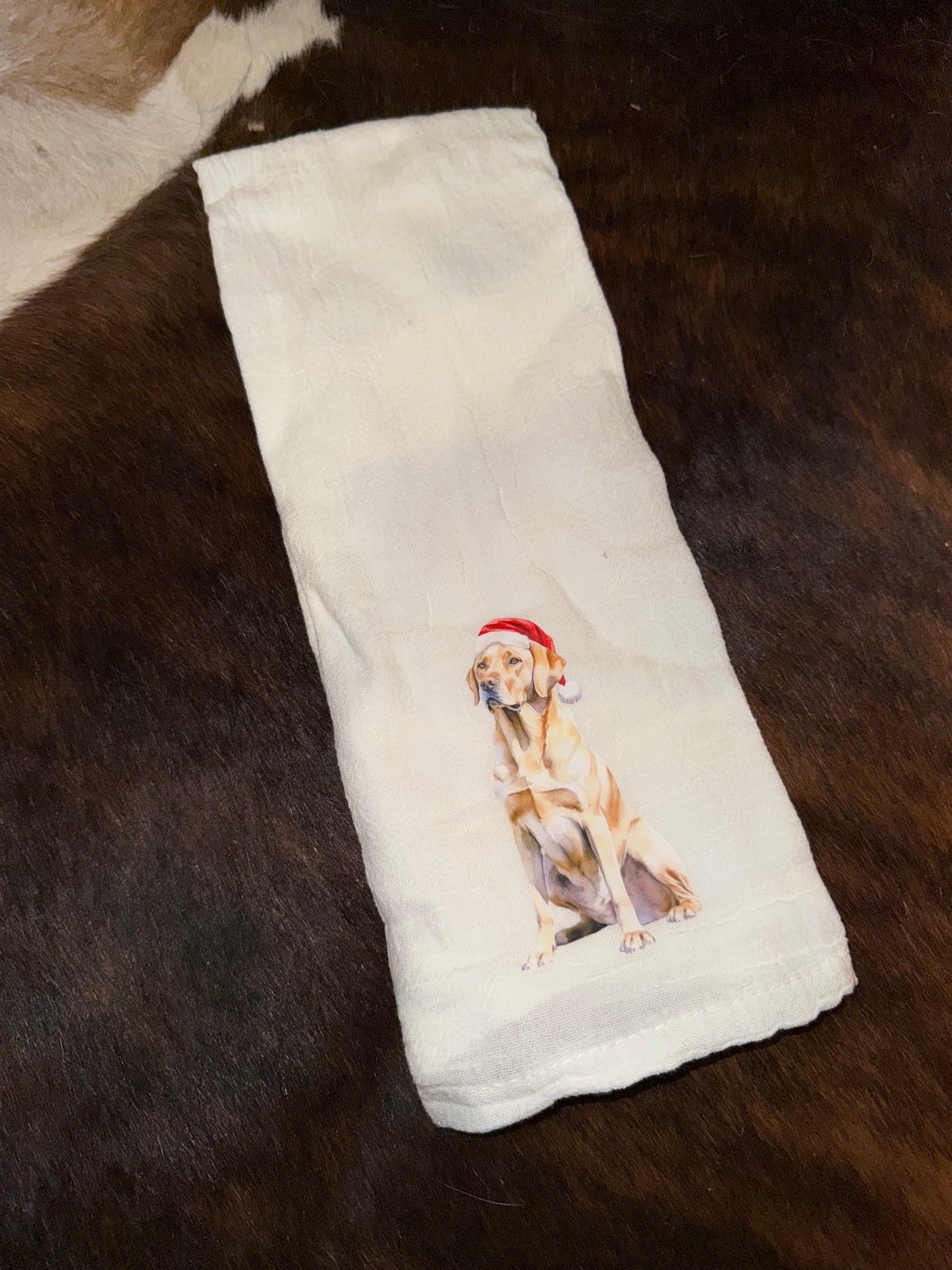 Christmas Dog Decorative Towel