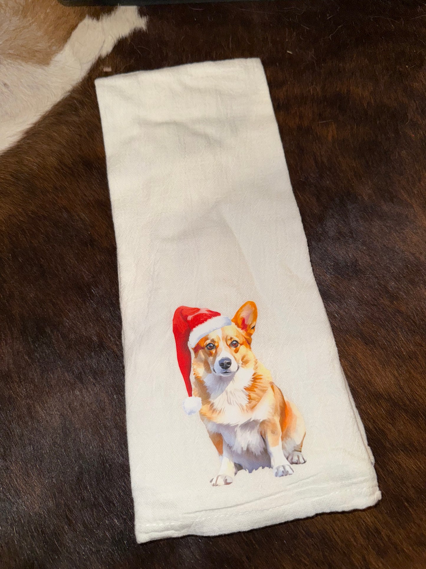 Christmas Dog Decorative Towel