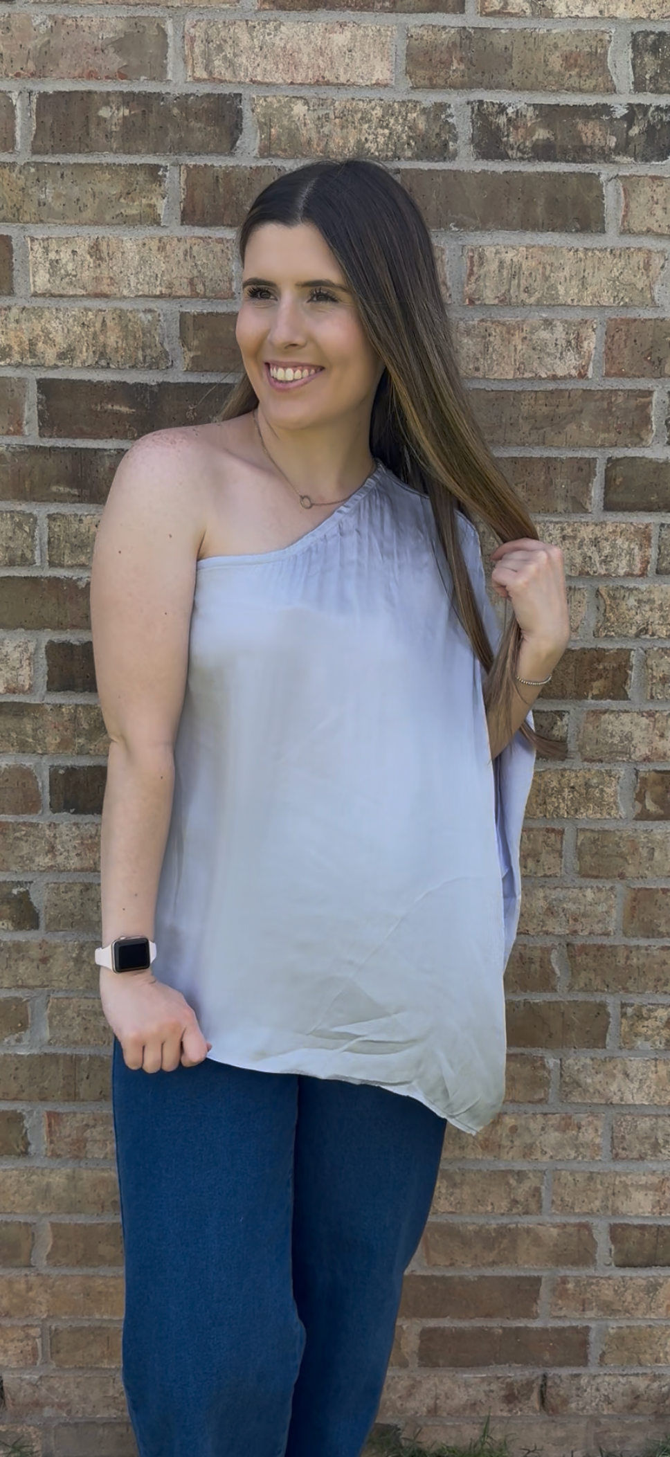 Lilac One Shoulder Top