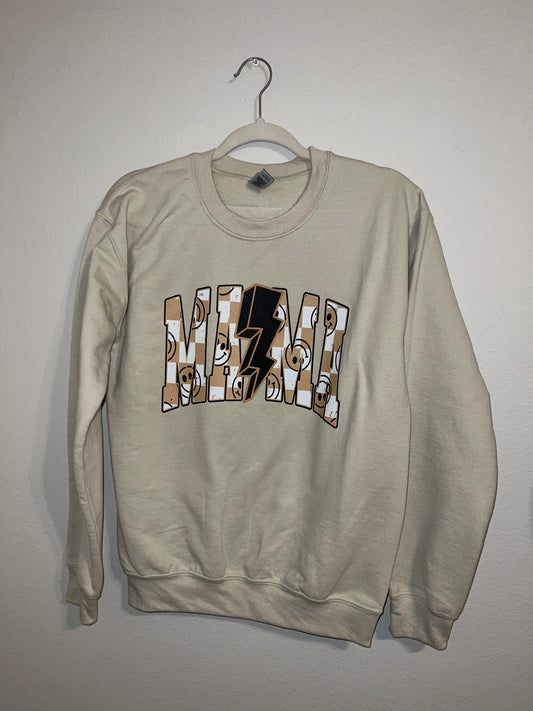 Lightning Checkered Mama Sweatshirt