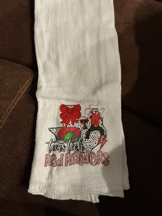 TTU Texas Outline Decorative Towel