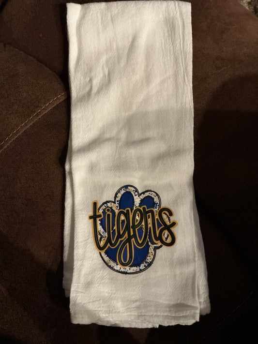 Blue Tiger Decorative Towel