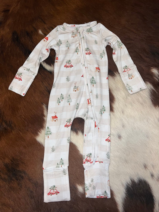 Cozy Christmas Gingham Bamboo Sleeper