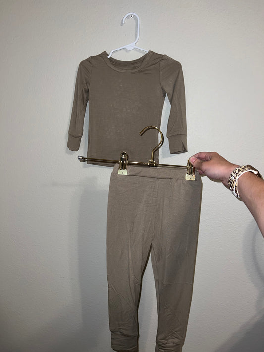 Kids Taupe Bamboo Two Piece Set