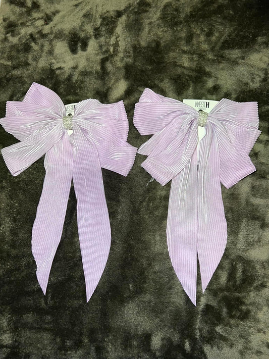 Lavender Pearl Hair Bow