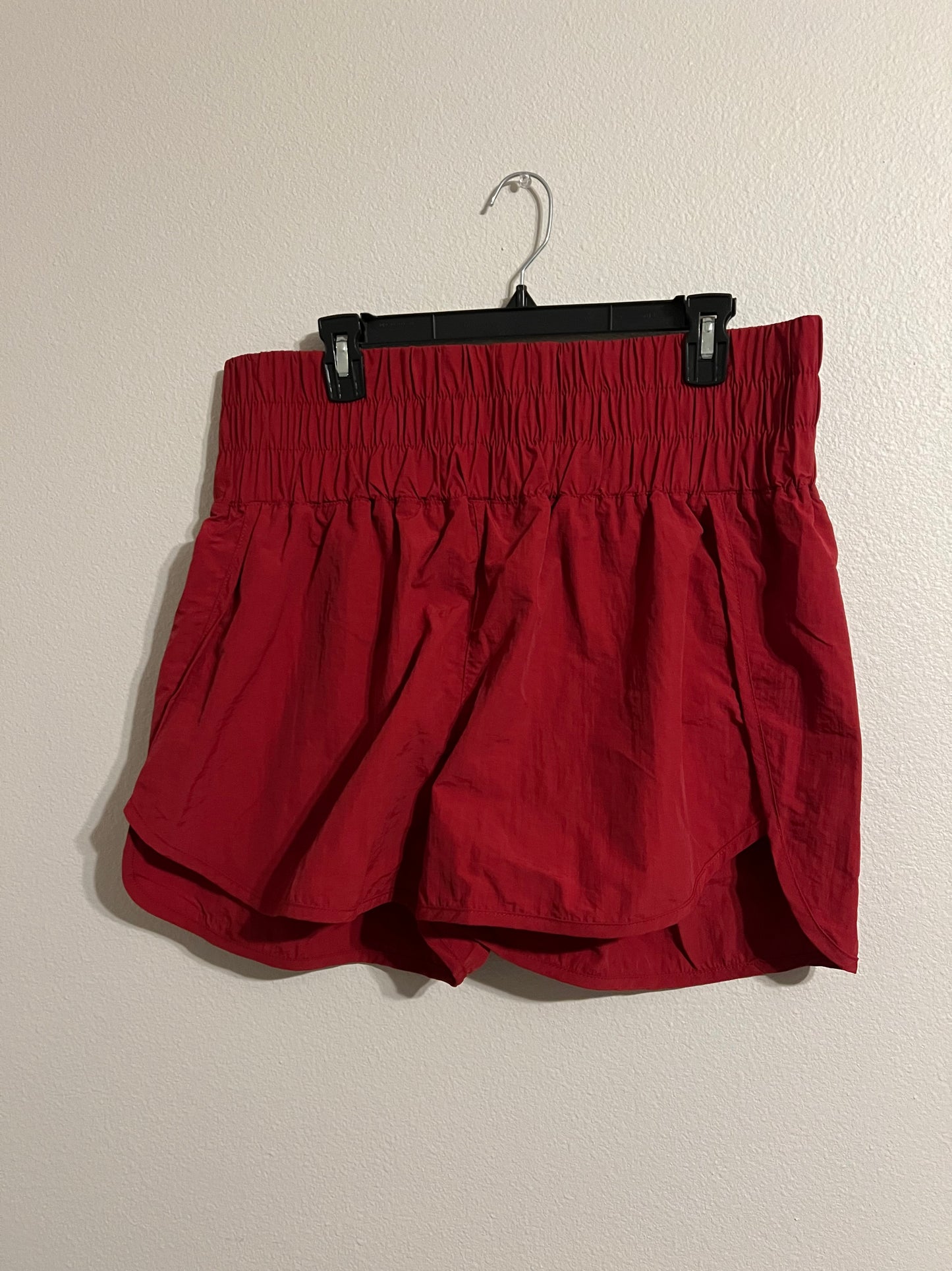 PLUS - Red Smocked Waistband Shorts