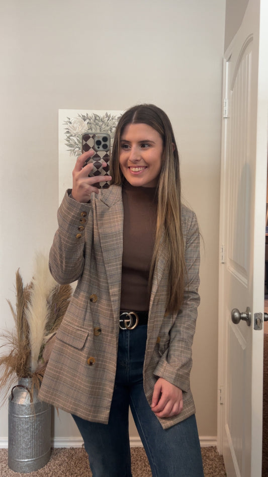 Preppy Plaid Blazer