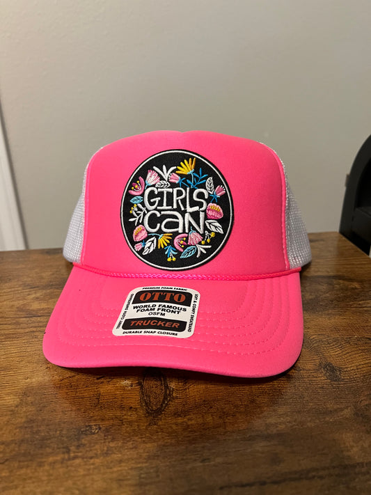 Girls Can Pink Hat