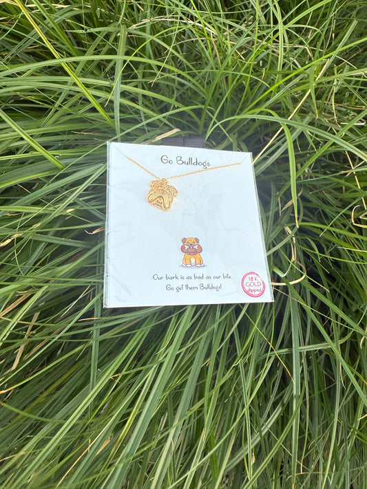 Gold Dipped Bulldog Necklace