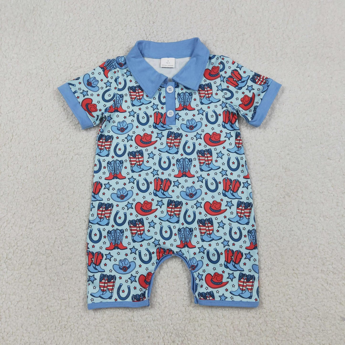 Boys USA Cowboy Polo Sleeper
