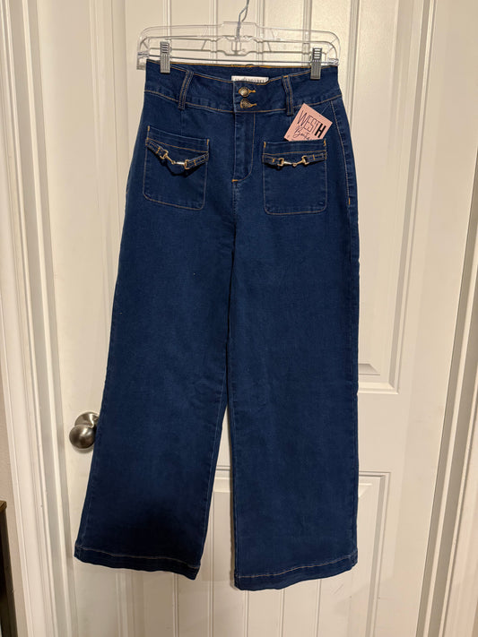 Horse Bit Wide Leg Jeans