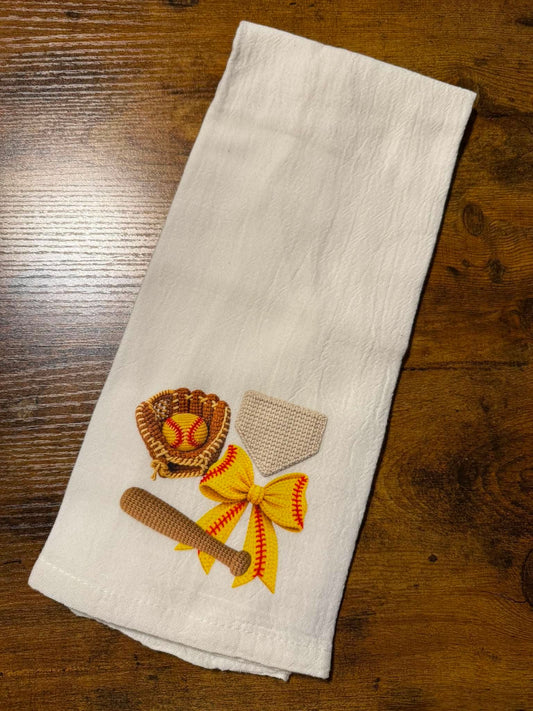 Decorative Towel - Softball Stitch