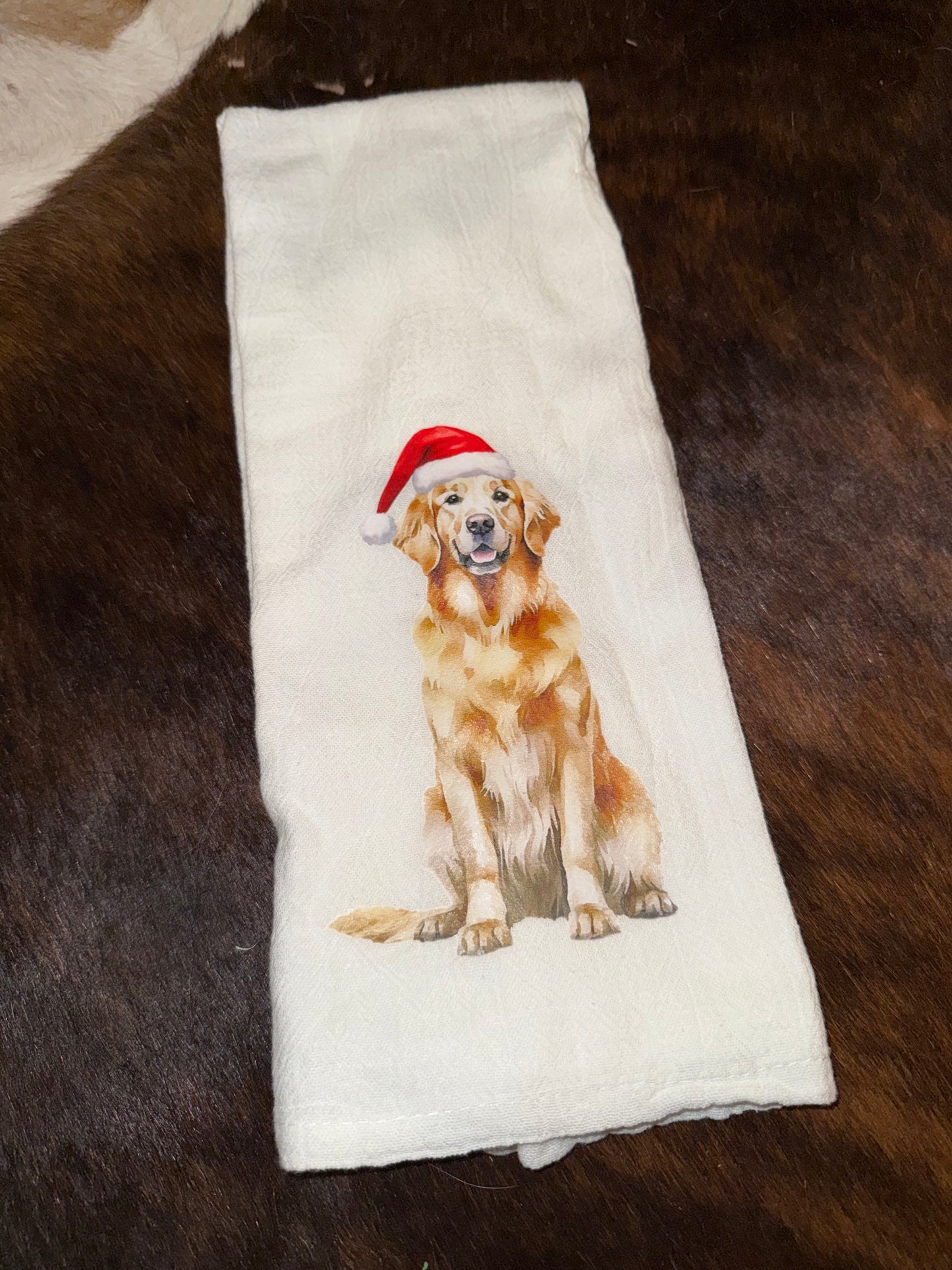 Christmas Dog Decorative Towel