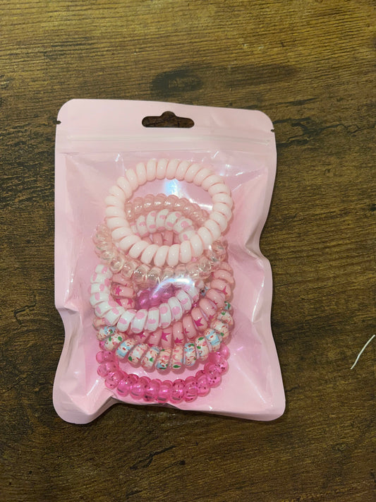 Pink Hair Tie Set