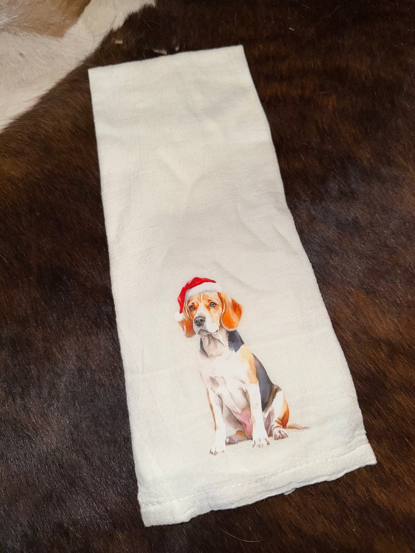 Christmas Dog Decorative Towel
