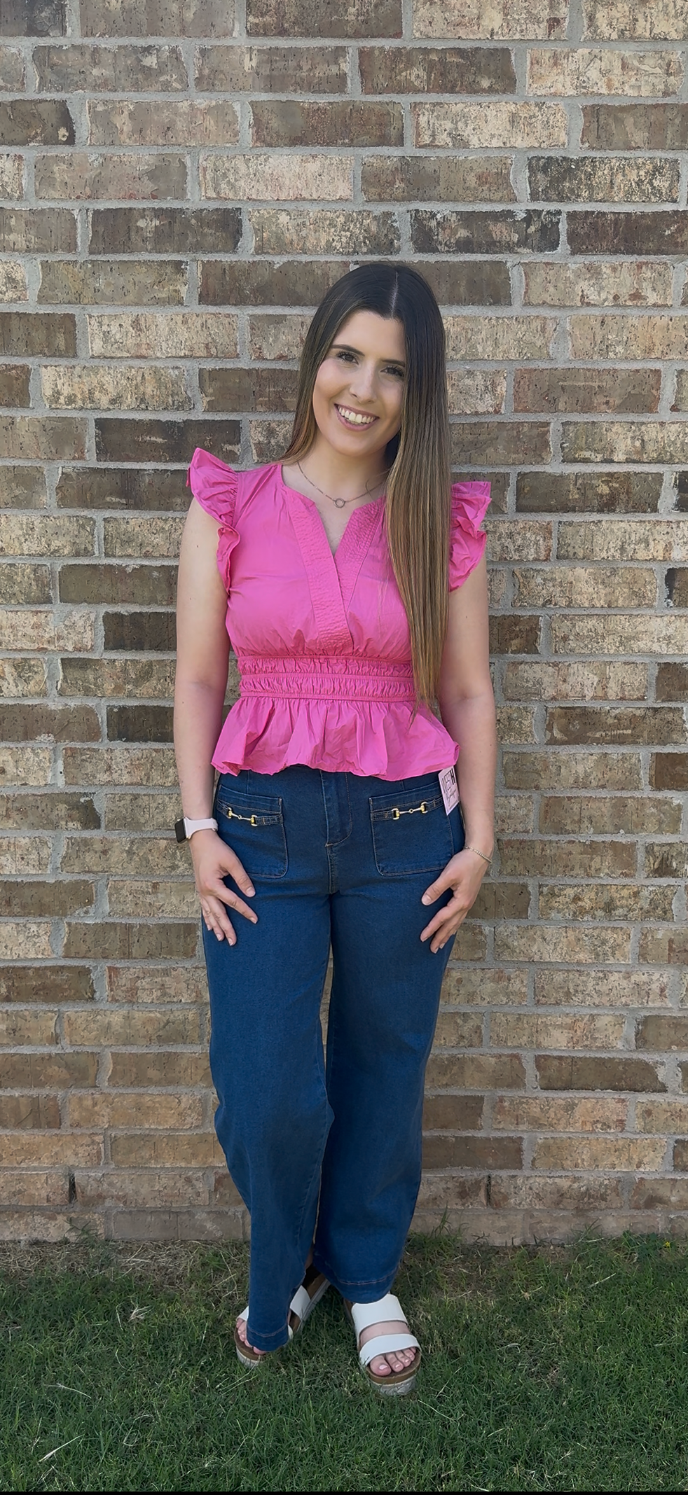 Horse Bit Wide Leg Jeans