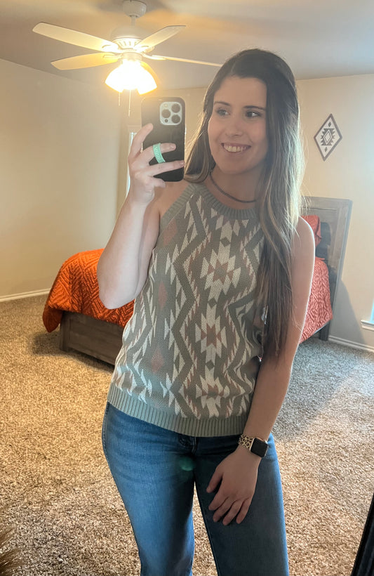 Aztec Sweater Tank