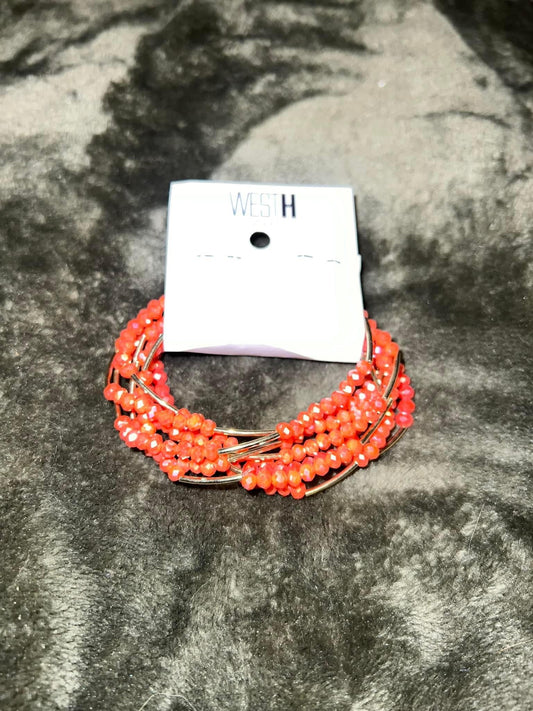 Sunday Brunch Beaded Bracelet Set - Orange