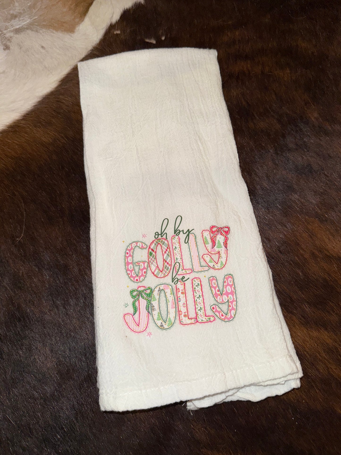 Christmas Colorful Saying Decorative Towels