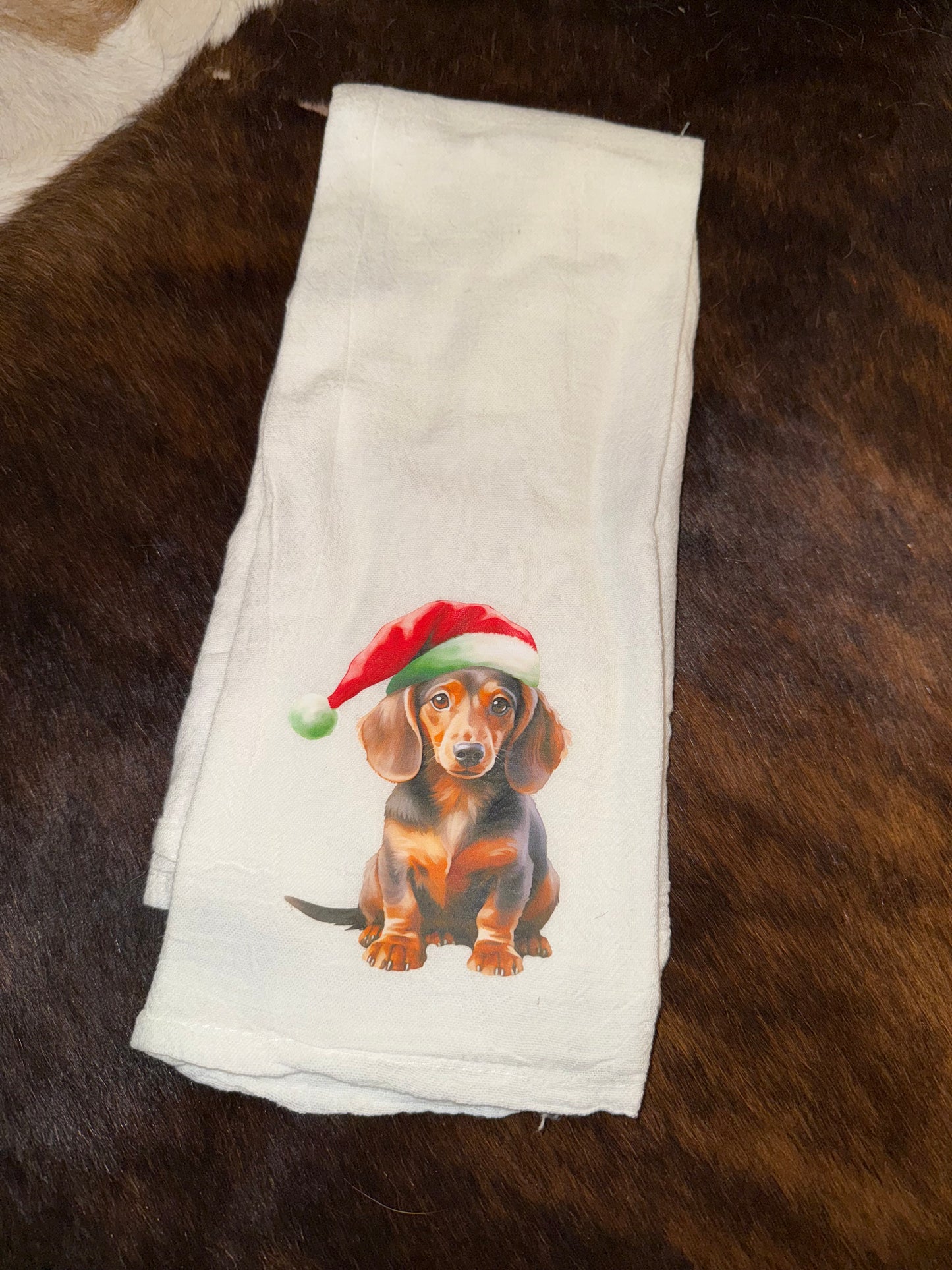 Christmas Dog Decorative Towel