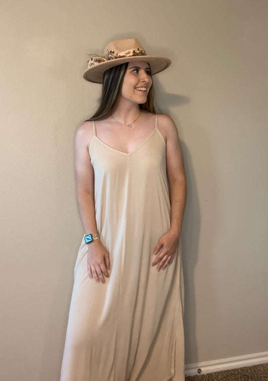 Woven Crinkle Maxi Dress