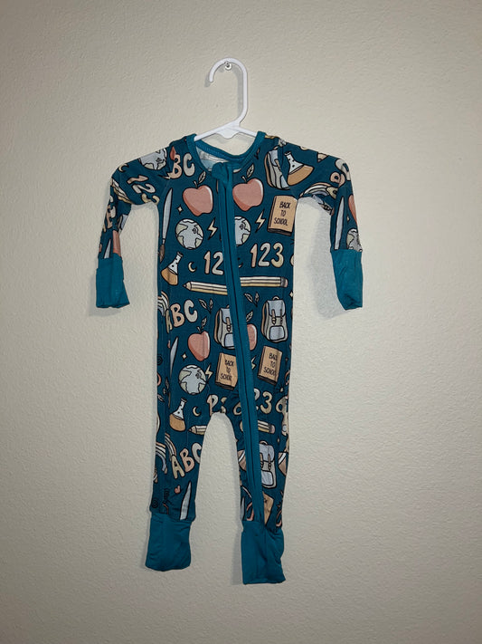 Kids Blue Back to School Bamboo Sleeper
