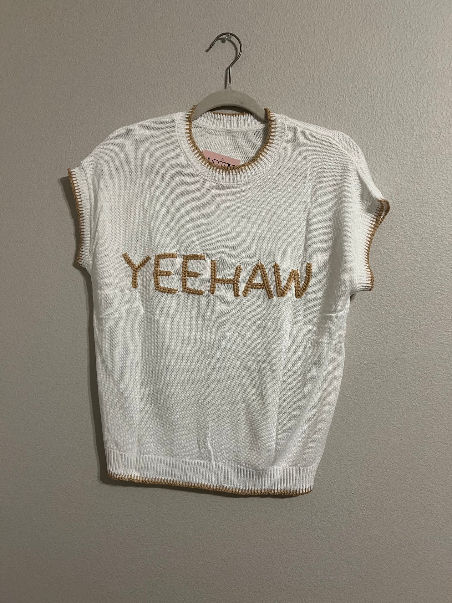 Yeehaw Embroidered Sweater Vest