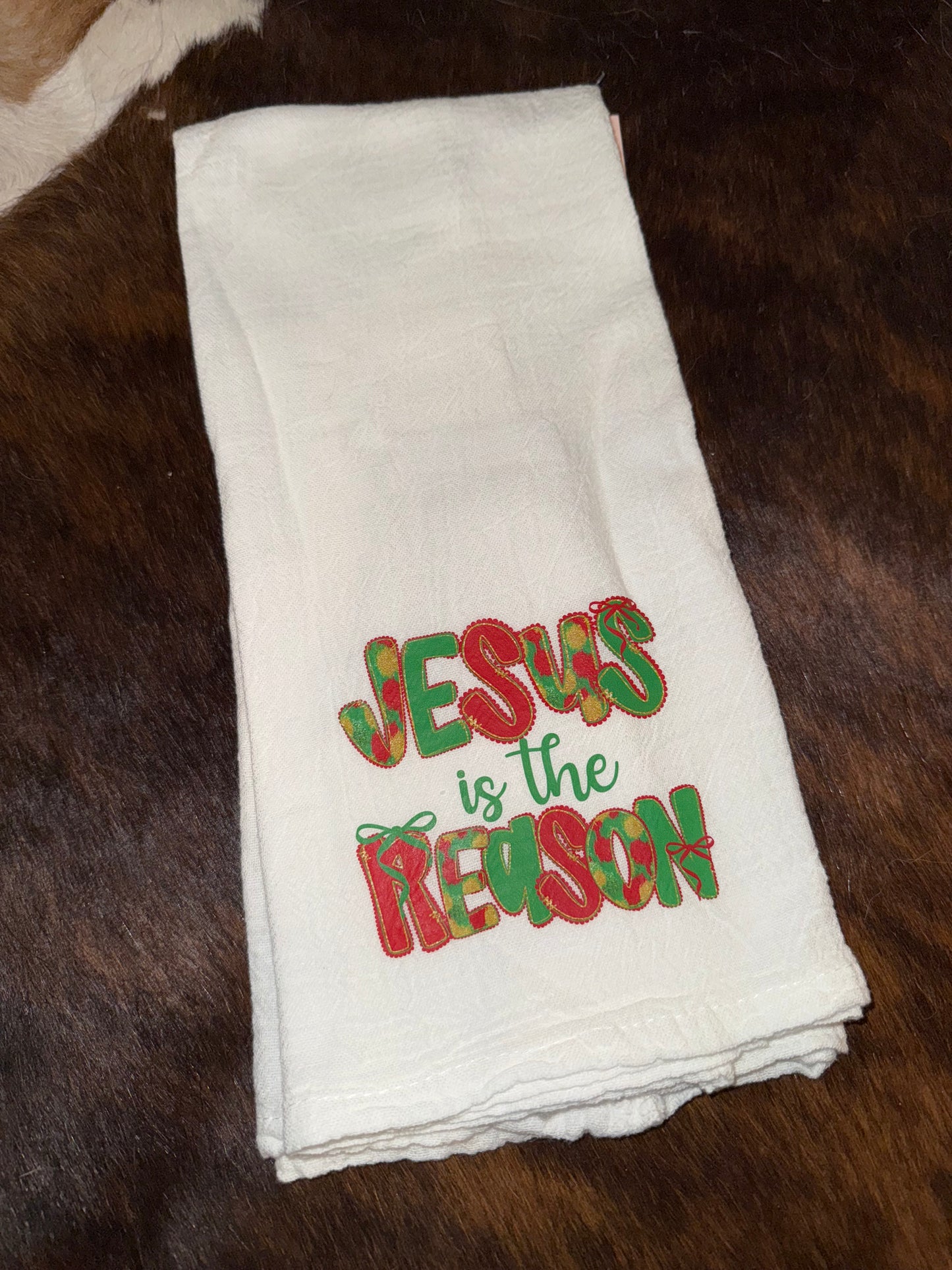 Christmas Colorful Saying Decorative Towels