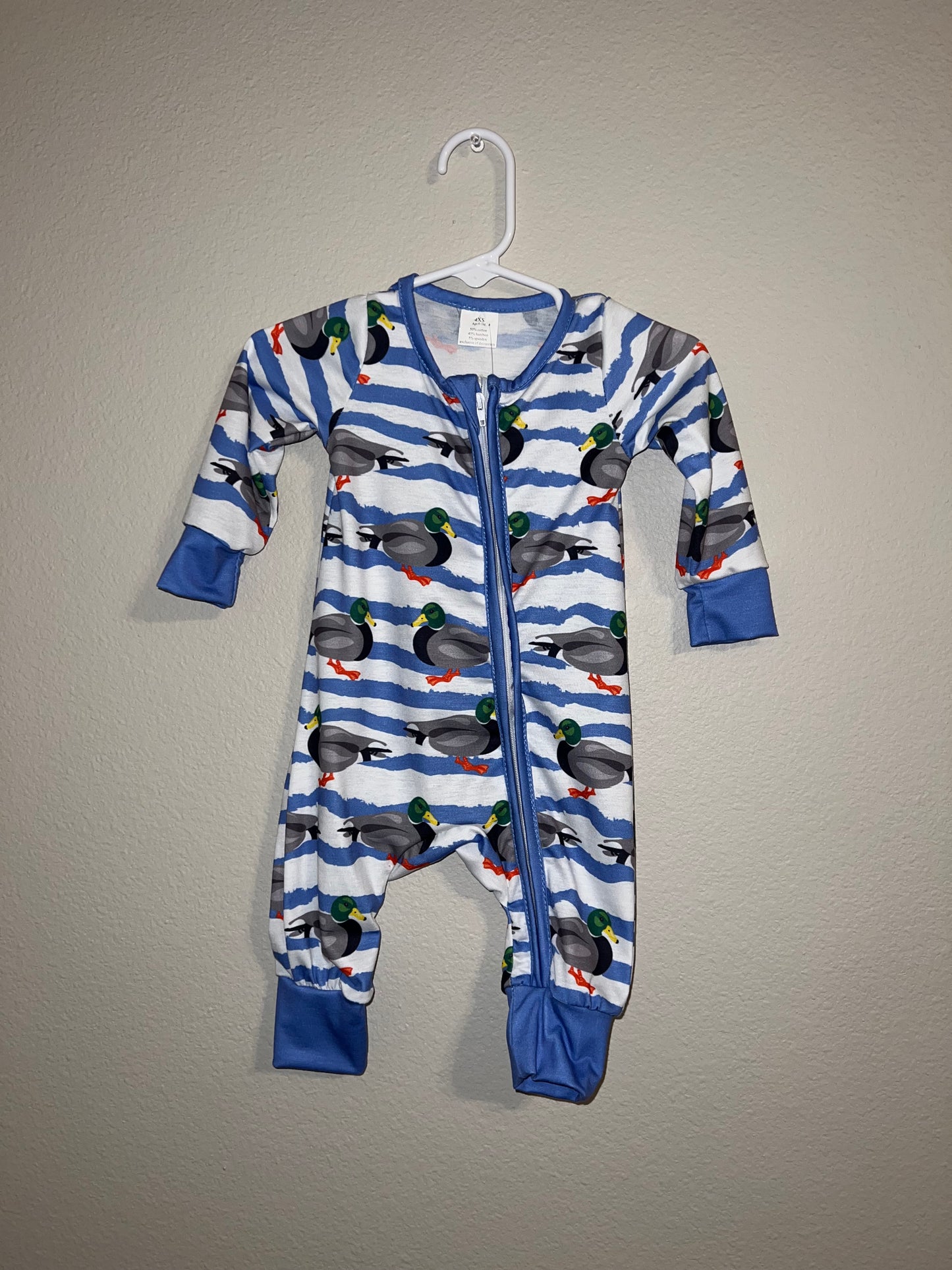 Kids Blue Striped Duck Sleeper