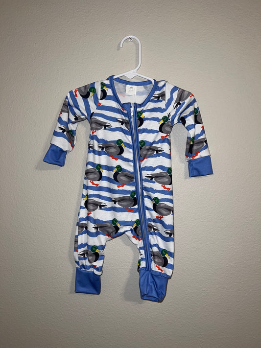 Kids Blue Striped Duck Sleeper