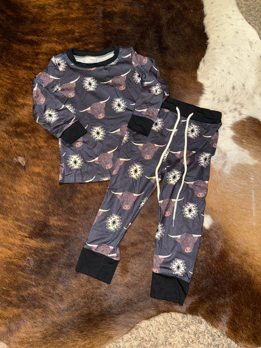 Kids Highland Black Sleep Set